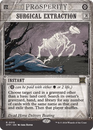 (019) Magic The Gathering Breaking News Single: Surgical Extraction  Holo Rare