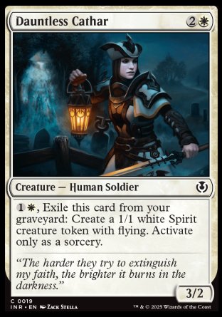 (019) Magic The Gathering Innistrad Remastered Single: Dauntless Cathar Holo Common
