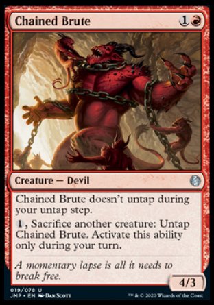 (019) Magic The Gathering Jumpstart Single: Chained Brute  Uncommon