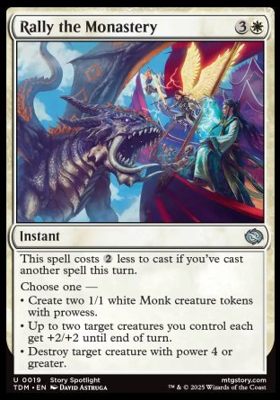 (019) Magic The Gathering Tarkir: Dragonstorm Single: Rally the Monastery  Uncommon
