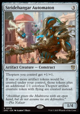 (019) Magic The Gathering Commander: Aetherdrift Single: Stridehangar Automaton  Rare
