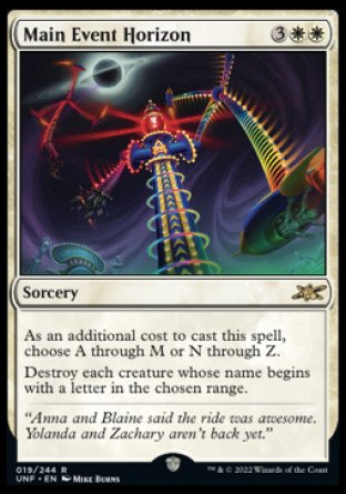 (019) Magic The Gathering Unfinity Single: Main Event Horizon  Rare