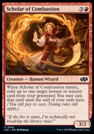 (019) Magic The Gathering Foundations Jumpstart Single: Scholar of Combustion  Common