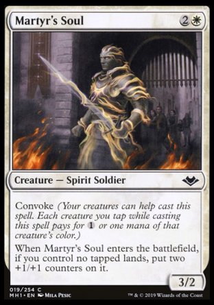 (019/254) Magic The Gathering Modern Horizons Single: Martyr's Soul Holo Common
