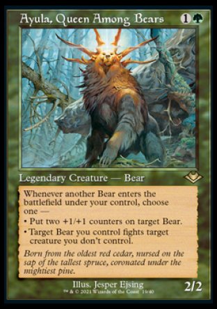 (019) Magic The Gathering Modern Horizons: Retro Frame Cards Single: Ayula, Queen Among Bears (V.2)  Rare