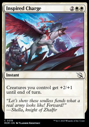 (019) Magic The Gathering March of the Machine Single: Inspired Charge  Common