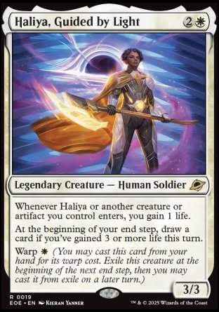 (019) Magic The Gathering Edge of Eternities Single: Haliya, Guided by Light Holo Rare