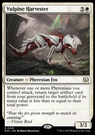 (019) Magic The Gathering Commander: March of the Machine Single: Vulpine Harvester  Rare