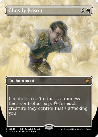 (019) Magic The Gathering Special Guests Single: Ghostly Prison Holo Mythic