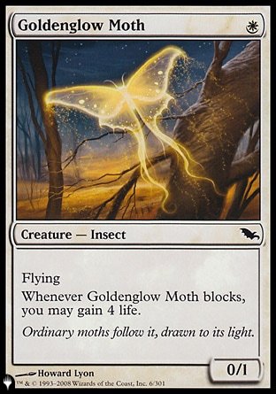 (006) Magic The Gathering The List Single: Goldenglow Moth  Common