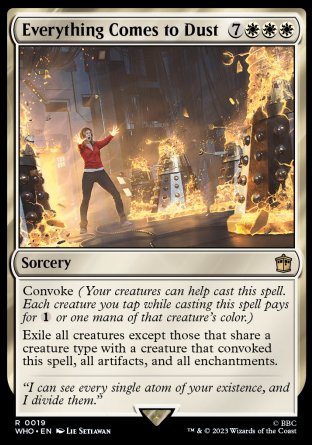 (019) Magic The Gathering Universes Beyond: Doctor Who Single: Everything Comes to Dust  Rare