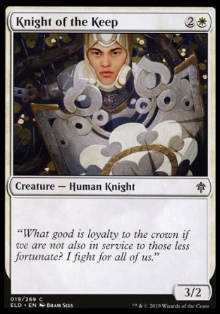 (019/269) Magic The Gathering Throne of Eldraine Single: Knight of the Keep  Common