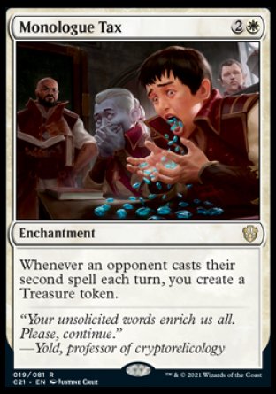 (019) Magic The Gathering Commander: Strixhaven Single: Monologue Tax  Rare