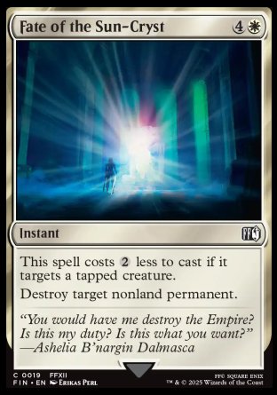 (019) Magic The Gathering Magic: The Gathering - FINAL FANTASY Single: Fate of the Sun-Cryst  Common