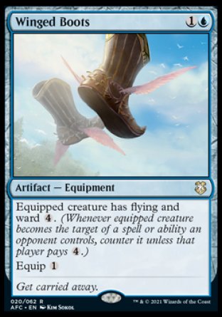 (020) Magic The Gathering Commander: Adventures in the Forgotten Realms Single: Winged Boots  Rare
