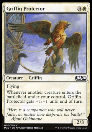 (020/280) Magic The Gathering Core 2020 Single: Griffin Protector Holo Common