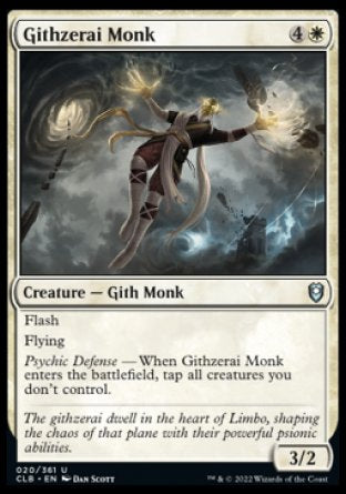(020) Magic The Gathering Commander Legends: Battle for Baldur's Gate Single: Githzerai Monk  Uncommon