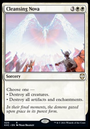 (020) Magic The Gathering Commander: Kaldheim Single: Cleansing Nova  Rare