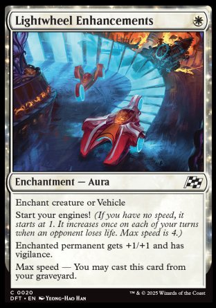 (020) Magic The Gathering Aetherdrift Single: Lightwheel Enhancements  Common