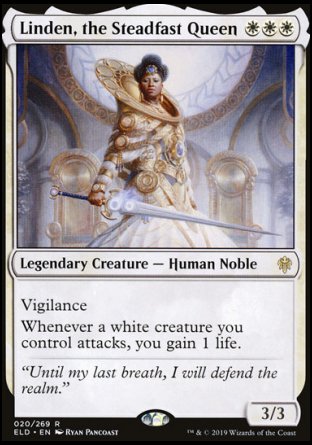 (020/269) Magic The Gathering Throne of Eldraine Single: Linden, the Steadfast Queen  Rare