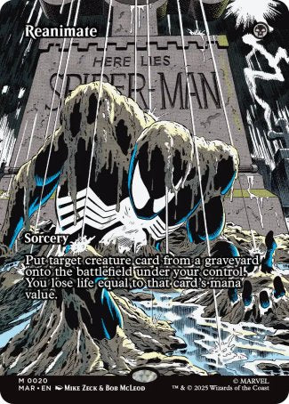 (020) Magic The Gathering Magic: The Gathering | Marvel's Spider-Man: Source Material Cards Single: Reanimate  Mythic