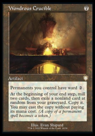 (020) Magic The Gathering Commander: The Brothers' War Single: Wondrous Crucible  Rare