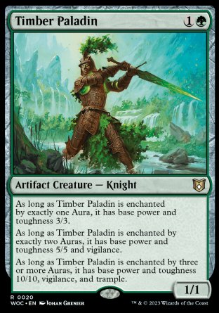 (020) Magic The Gathering Commander: Wilds of Eldraine Single: Timber Paladin  Rare