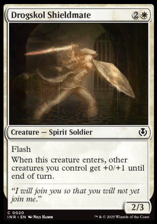 (020) Magic The Gathering Innistrad Remastered Single: Drogskol Shieldmate Holo Common