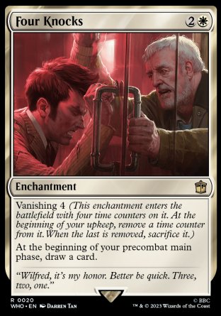 (020) Magic The Gathering Universes Beyond: Doctor Who Single: Four Knocks  Rare