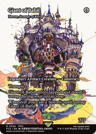 (020) Magic The Gathering Magic: The Gathering - FINAL FANTASY Through the Ages Single: Traxos, Scourge of Kroog Holo Rare