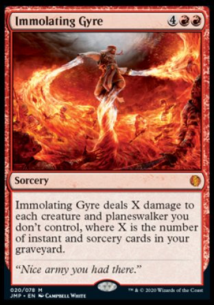 (020) Magic The Gathering Jumpstart Single: Immolating Gyre  Mythic