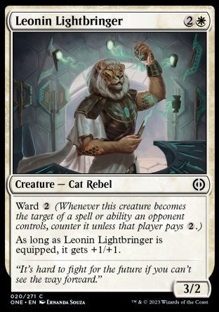 (020) Magic The Gathering Phyrexia: All Will Be One Single: Leonin Lightbringer  Common