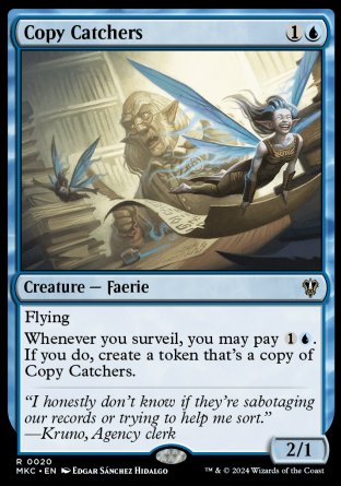 (020) Magic The Gathering Commander: Murders at Karlov Manor Single: Copy Catchers  Rare