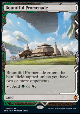 (020/030) Magic The Gathering Zendikar Rising Expeditions Single: Bountiful Promenade Holo Mythic