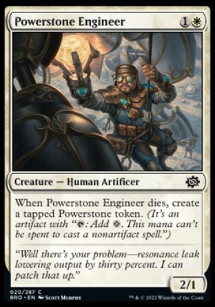 (020) Magic The Gathering The Brothers' War Single: Powerstone Engineer  Common
