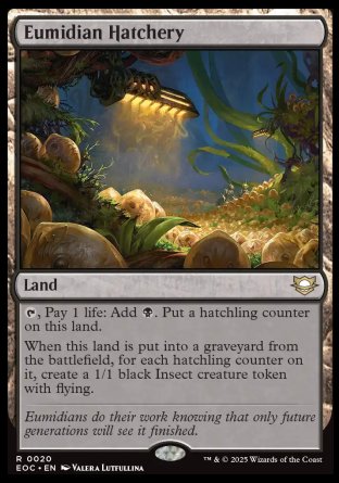 (020) Magic The Gathering Commander: Edge of Eternities Single: Eumidian Hatchery  Rare