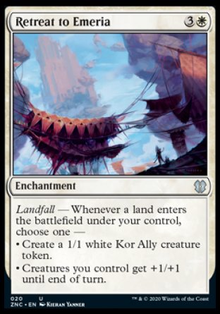 (020) Magic The Gathering Commander: Zendikar Rising Single: Retreat to Emeria  Uncommon