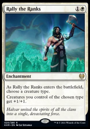 (020) Magic The Gathering Kaldheim: Promos Single: Rally the Ranks (V.2)  Rare
