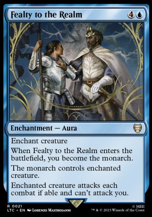 (021) Magic The Gathering Commander: The Lord of the Rings: Tales of Middle-earth Single: Fealty to the Realm Holo Rare