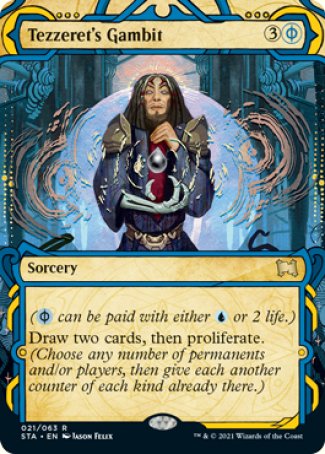 (021) Magic The Gathering Mystical Archive Single: Tezzeret's Gambit (V.3) Holo Rare