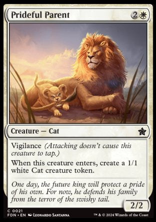 (021) Magic The Gathering Magic: The Gathering Foundations Single: Prideful Parent  Common