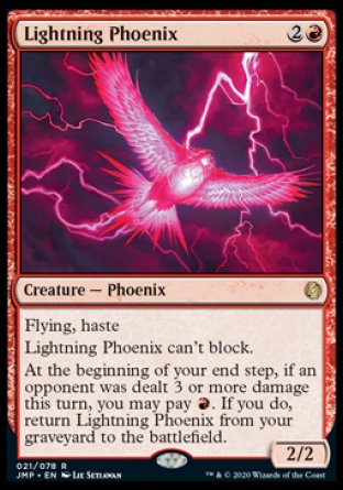 (021) Magic The Gathering Jumpstart Single: Lightning Phoenix  Rare