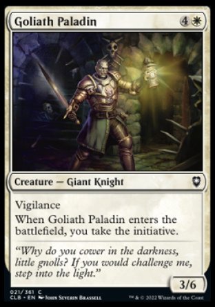 (021) Magic The Gathering Commander Legends: Battle for Baldur's Gate Single: Goliath Paladin Holo Common