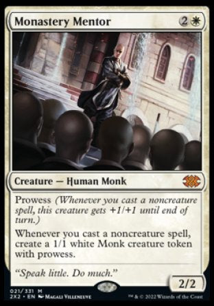 (021) Magic The Gathering Double Masters 2022 Single: Monastery Mentor  Mythic
