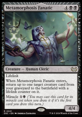 (021) Magic The Gathering Commander: Duskmourn: House of Horror Single: Metamorphosis Fanatic  Rare