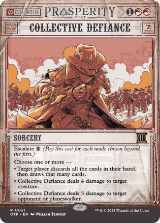 (021) Magic The Gathering Breaking News Single: Collective Defiance  Rare