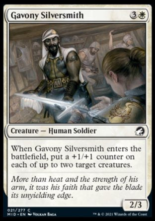 (021) Magic The Gathering Innistrad: Midnight Hunt Single: Gavony Silversmith Holo Common