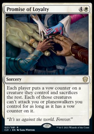 (021) Magic The Gathering Commander: Strixhaven Single: Promise of Loyalty  Rare