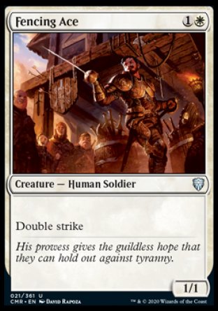 (021/361) Magic The Gathering Commander Legends Single: Fencing Ace Holo Uncommon