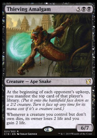 (021) Magic The Gathering Commander 2019 Single: Thieving Amalgam  Rare